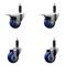 Service Caster 3'' Blue Poly Swivel 1'' Expanding Stem Caster Set 2 Total Lock Brakes, 4PK SCC-EXTTL20S314-PPUB-BLUE-2-S-2-1 - alternate 1